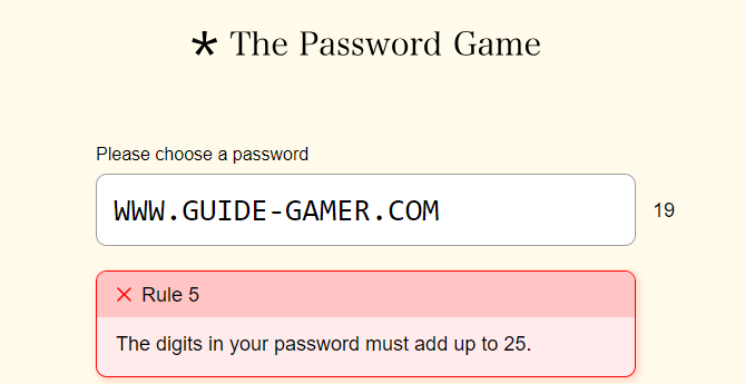 The Password Game Answers