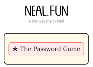 THE PASSWORD GAME ANSWER